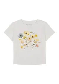 Girls 7-16 Pressed Flowers Graphic T-Shirt