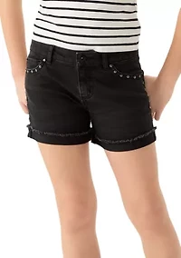 Girls 7-16 Studded Shorts