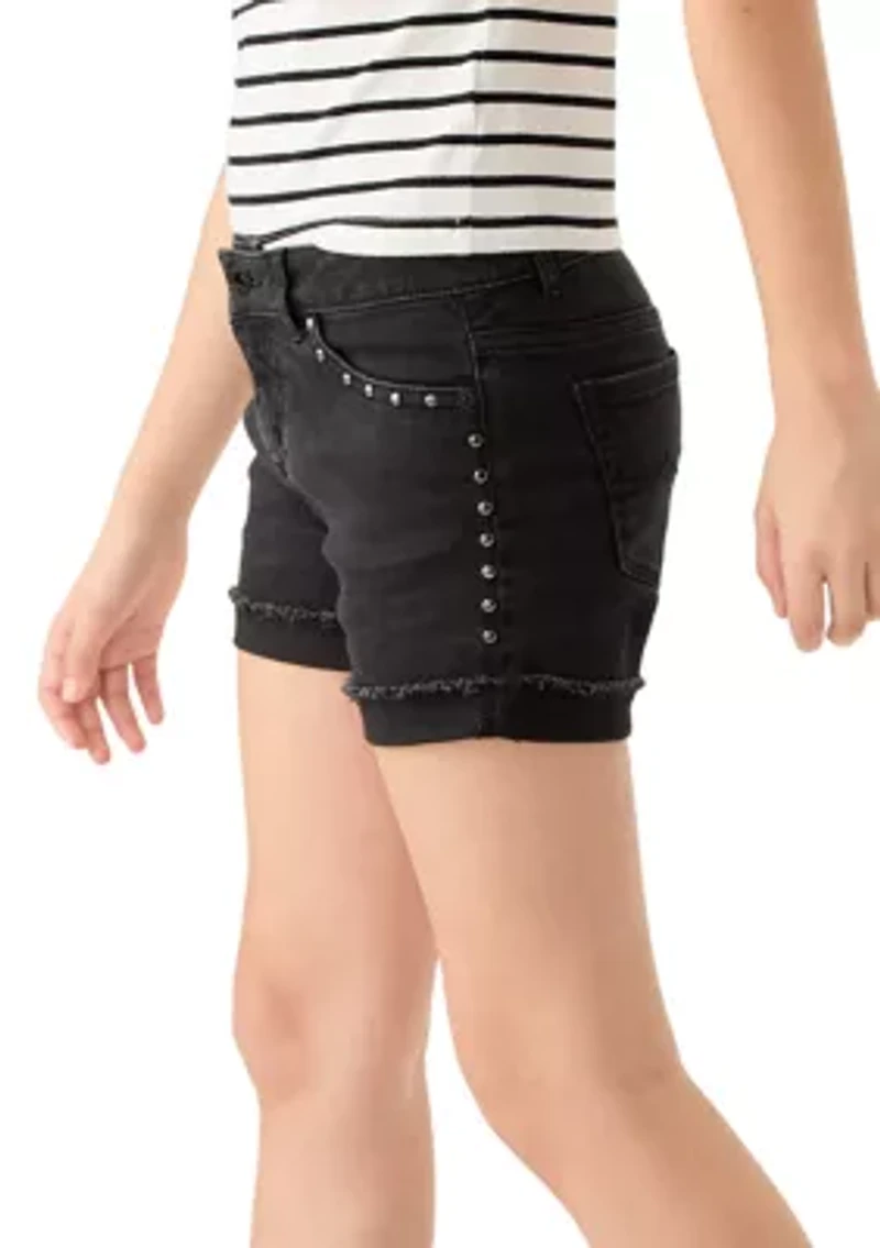 Girls 7-16 Studded Shorts