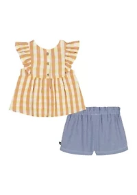 Girls 4-6x 2 Piece Shorts Set