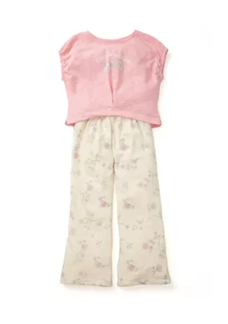 Girls 4-6x Printed Pant Set