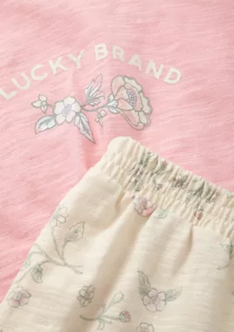 Girls 4-6x Printed Pant Set