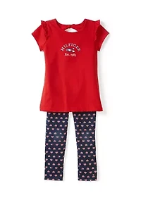 Girls 4-6x 2 Piece Legging Set