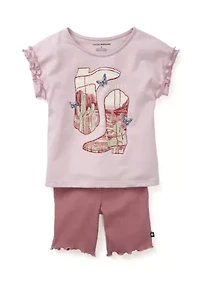 Girls 4-6x Bike Shorts Set
