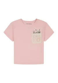Girls 7-16 Daisy Pocket T-Shirt