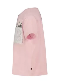 Girls 7-16 Daisy Pocket T-Shirt