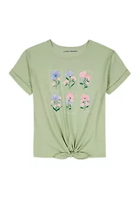 Girls 7-16 Floral Stamp T-Shirt