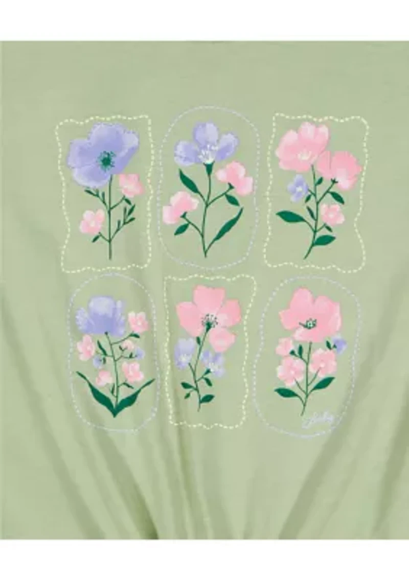 Girls 7-16 Floral Stamp T-Shirt