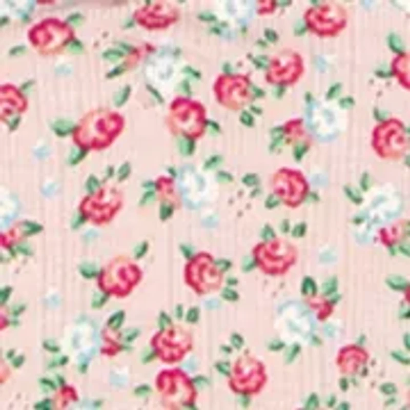 Girls 7-16 Floral Pointelle Top