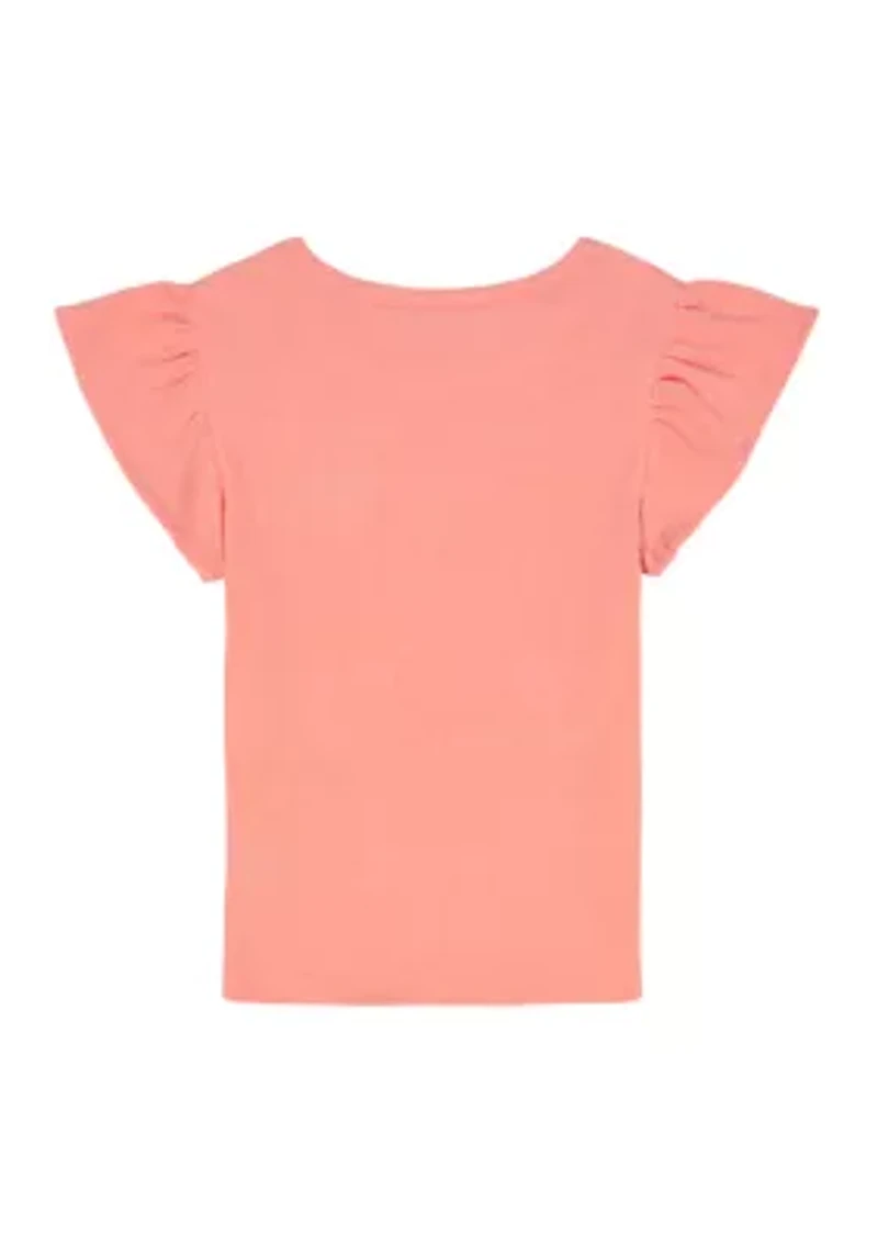 Girls 7-16 Fruit Graphic Ribbed Fitted T-Shirt