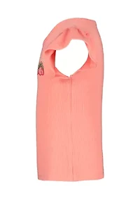 Girls 7-16 Fruit Graphic Ribbed Fitted T-Shirt