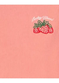 Girls 7-16 Fruit Graphic Ribbed Fitted T-Shirt