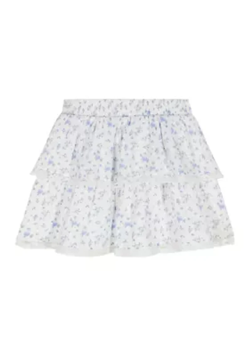 Girls 7-16 Floral Tier Skirt