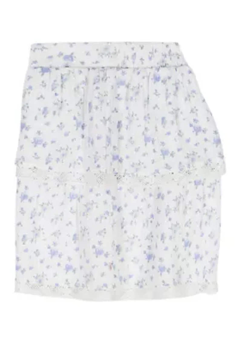 Girls 7-16 Floral Tier Skirt