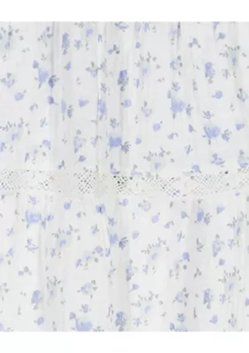 Girls 7-16 Floral Tier Skirt