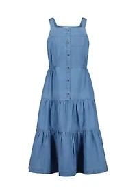 Girls 7-16 Denim Midi Dress