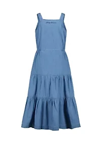 Girls 7-16 Denim Midi Dress