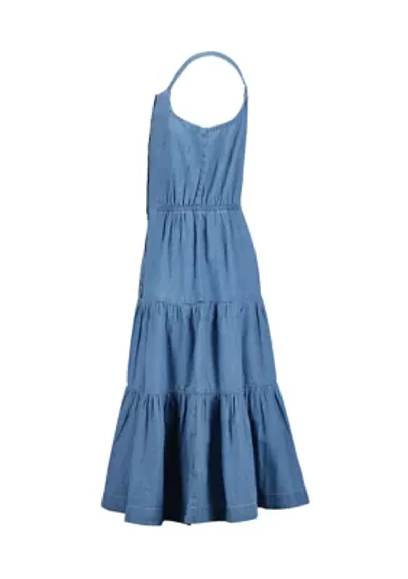 Girls 7-16 Denim Midi Dress