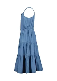 Girls 7-16 Denim Midi Dress