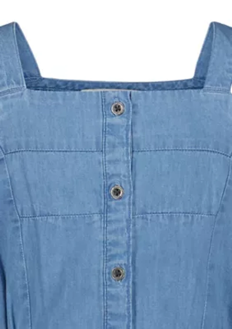 Girls 7-16 Denim Midi Dress