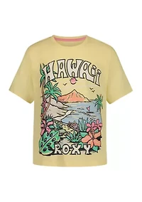 Girls 7-16 Hawaii Oversized Boyfriend Crew Neck Graphic T-Shirt