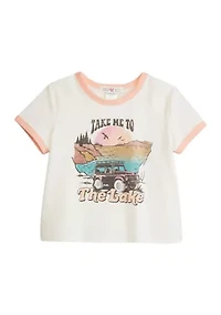 Girls 4-6x Lake Jeep Short Sleeve Graphic T-Shirt