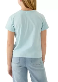 Girls 7-16 Short Sleeve Howdy Graphic T-Shirt