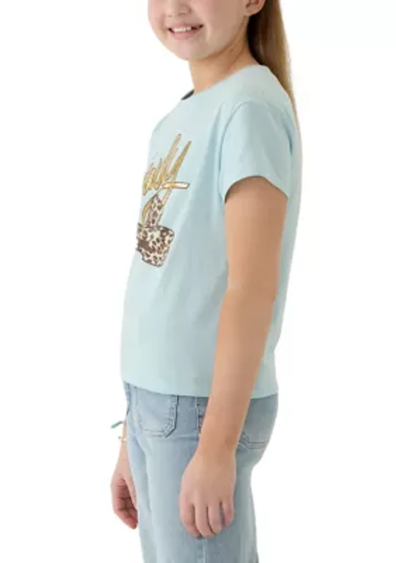 Girls 7-16 Short Sleeve Howdy Graphic T-Shirt