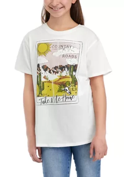 Girls 7-16 Country Roads Short Sleeve Graphic T-Shirt