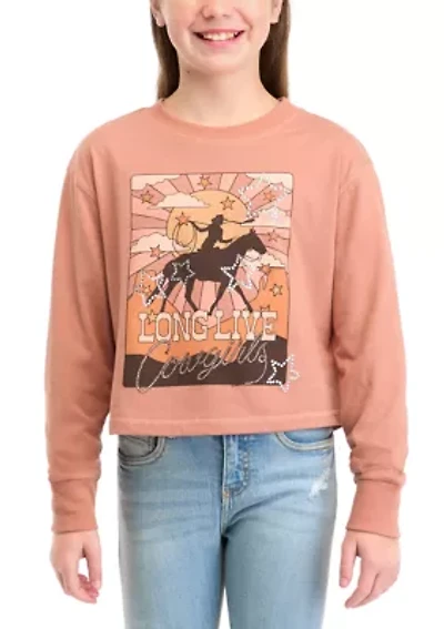 Girls 7-16 Long Live Cowgirls Graphic T-Shirt