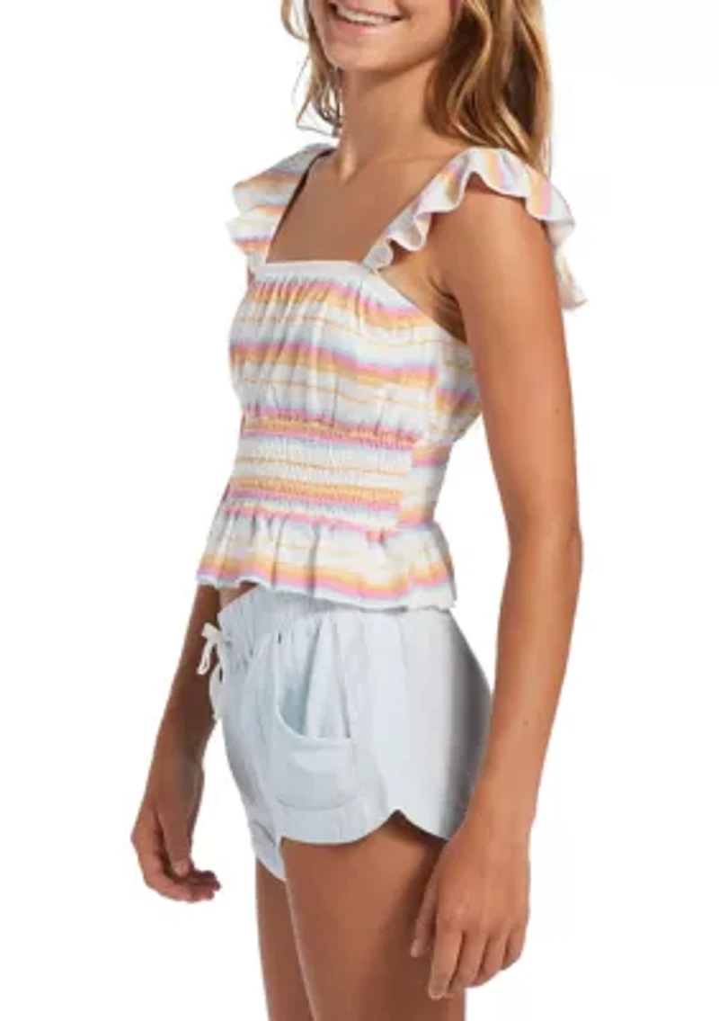 Girls 7-16 Springtime Dream Printed Knit Top