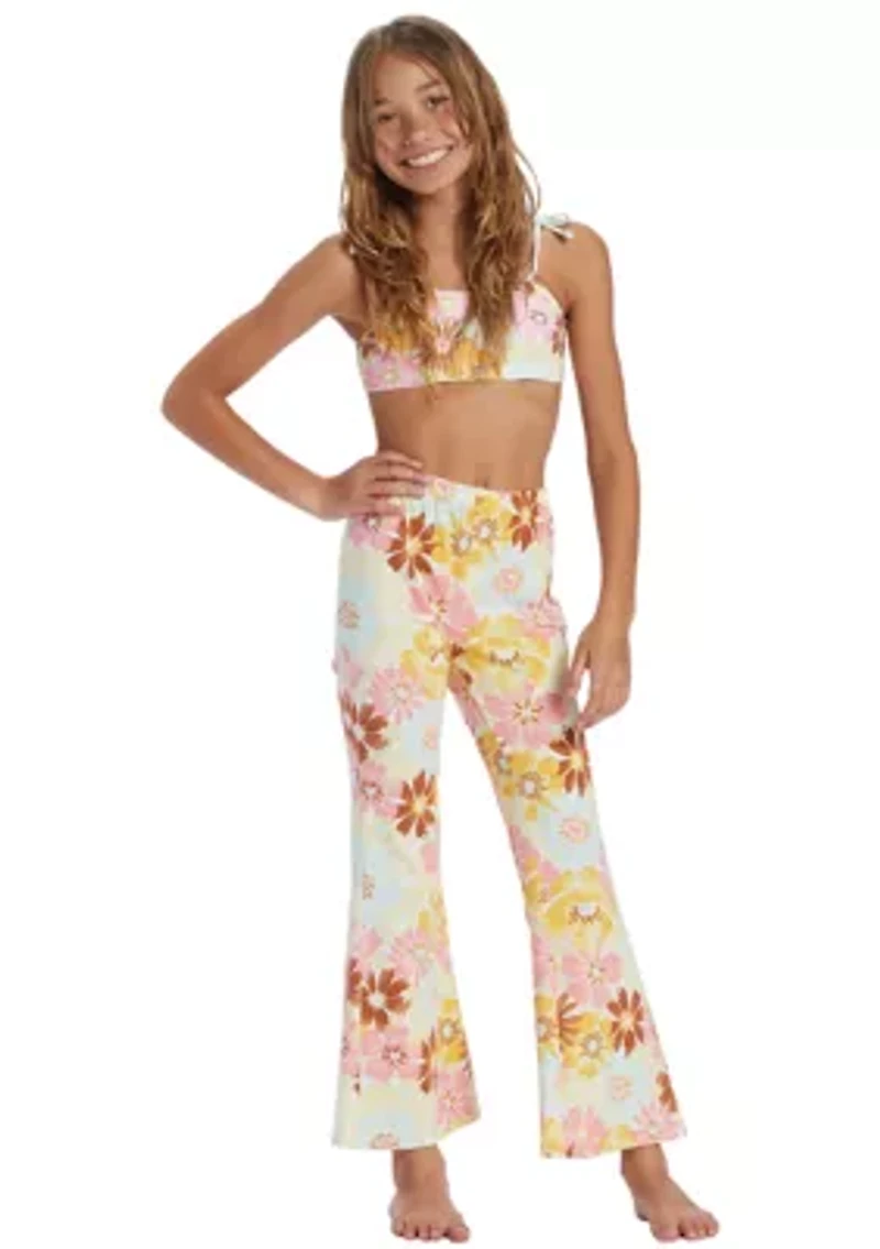 Girls 7-16 Printed Knit Flare Pants