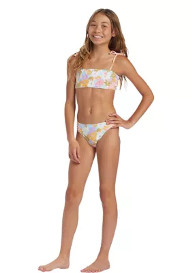 Girls 7-16 Reversible Bandeau Bikini Swimsuit