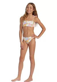 Girls 7-16 Reversible Bandeau Bikini Swimsuit