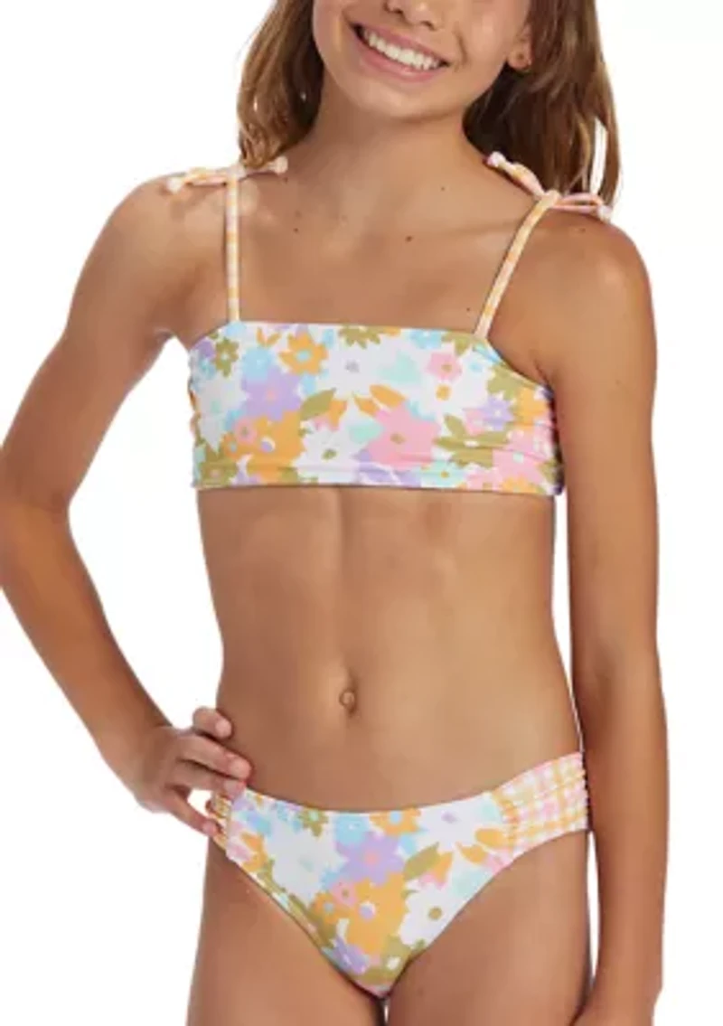 Girls 7-16 Reversible Bandeau Bikini Swimsuit