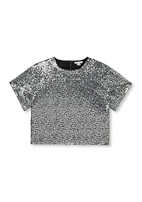 Girls 7-16 Sequin Mesh Boxy T-Shirt