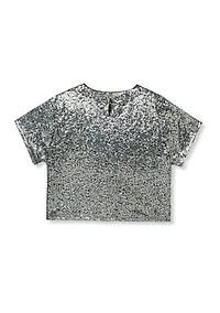 Girls 7-16 Sequin Mesh Boxy T-Shirt