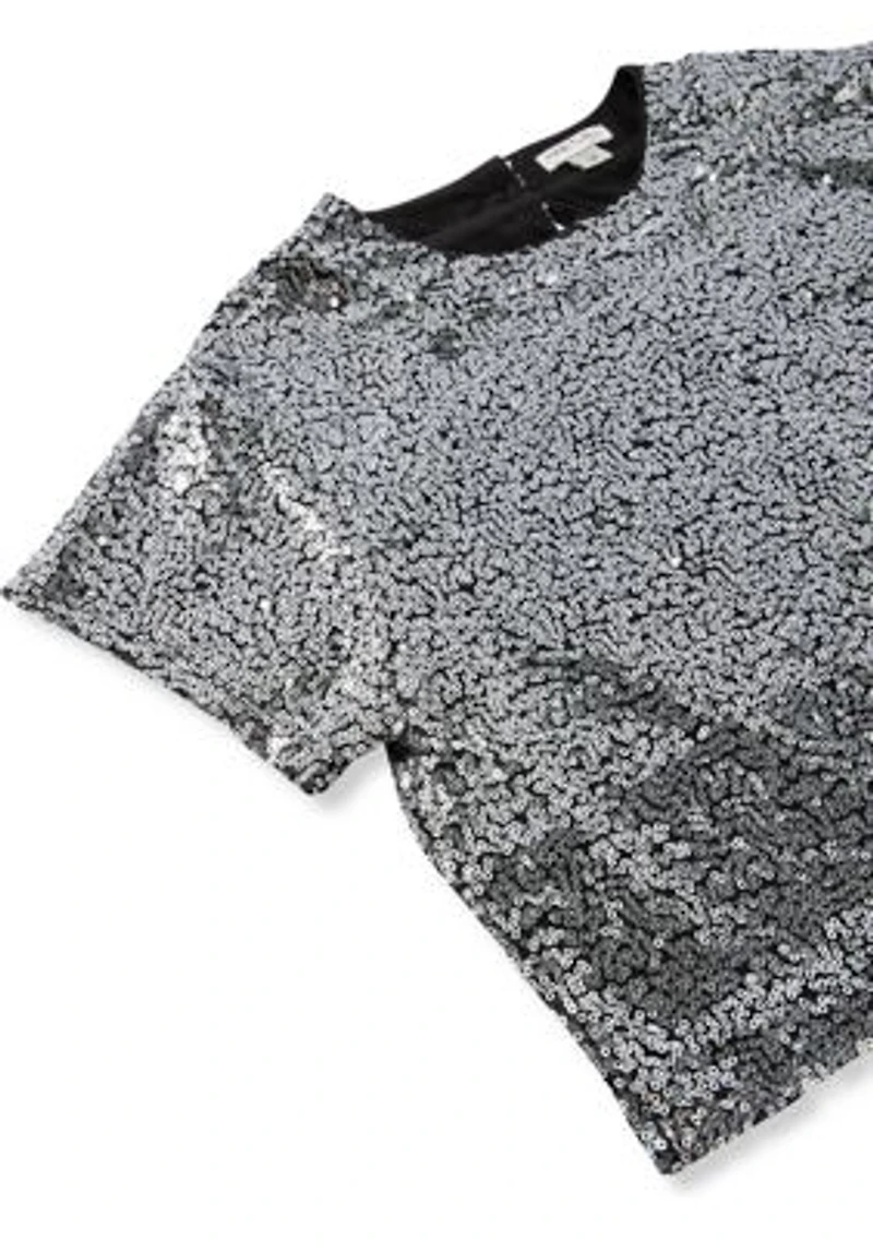 Girls 7-16 Sequin Mesh Boxy T-Shirt