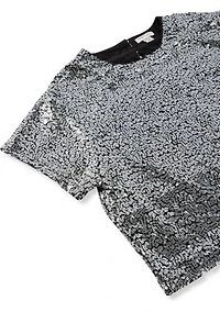 Girls 7-16 Sequin Mesh Boxy T-Shirt