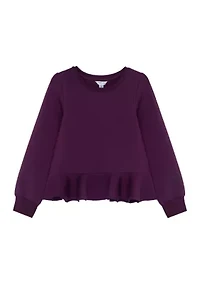Girls 7-16 Peplum Sweater
