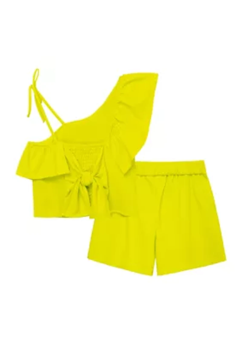 Girls 7-16 Ruffle Shorts Set