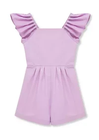 Girls 7-16 Flutter Sleeve Romper