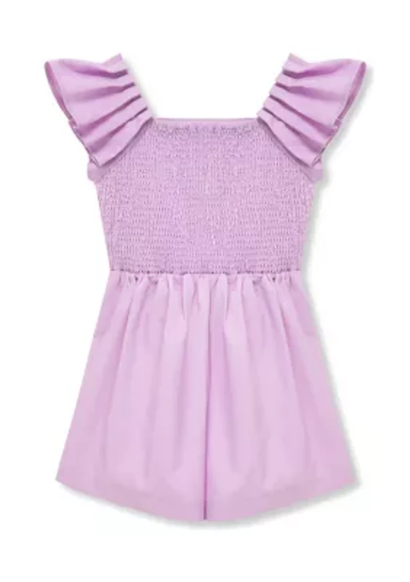 Girls 7-16 Flutter Sleeve Romper