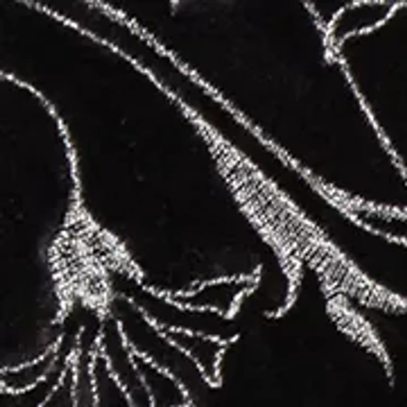 Girls 7-16 Embroidered Puff Sleeve Fit and Flare Velour Dress