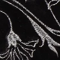 Girls 7-16 Embroidered Puff Sleeve Fit and Flare Velour Dress