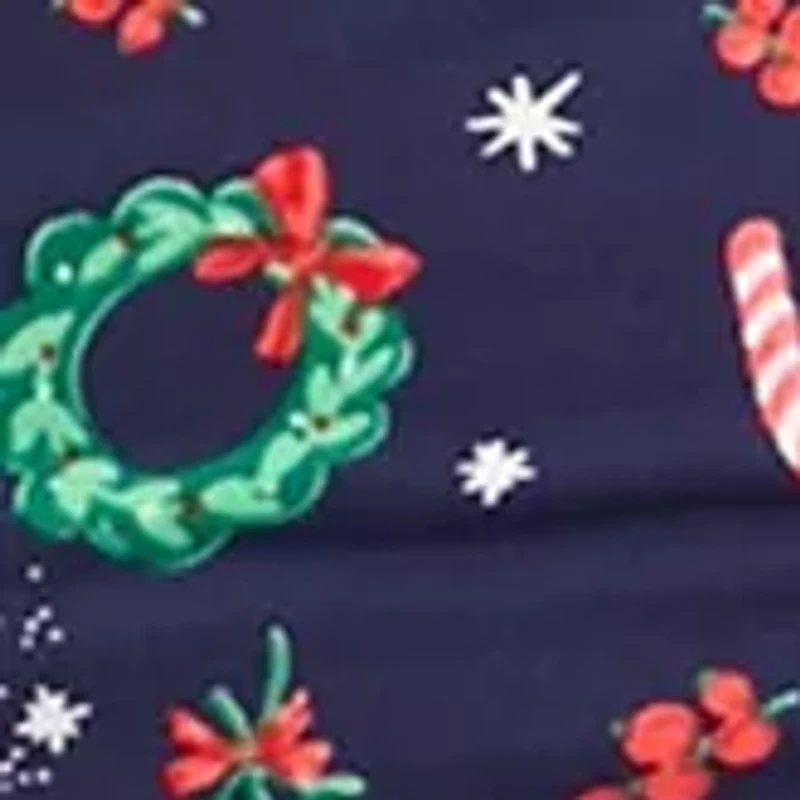 Unisex Big Kids Holiday Wreaths Pajama Set