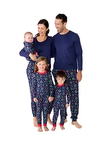 Unisex Big Kids Holiday Wreaths Pajama Set