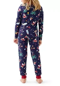 Unisex Big Kid Beachy Christmas Pajama Set