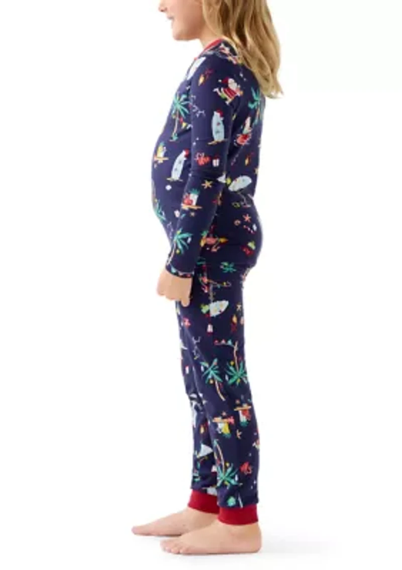 Unisex Big Kid Beachy Christmas Pajama Set