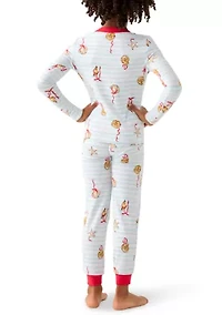 Unisex Big Kid Shell Stripe Pajama Set